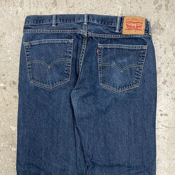 Levis Jeans Men 38x31 Blue Pants 559 Relaxed Straight Baggy Dark Denim Tag 38x32 - Picture 5 of 16
